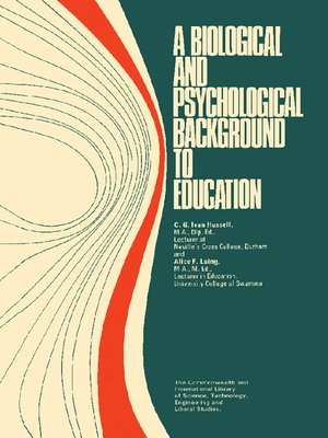 cover image of A Biological and Psychological Background to Education